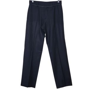Boss Hugo Boss Black Wool Dress Pants Trousers Satin Trim Men's 30 x 32
